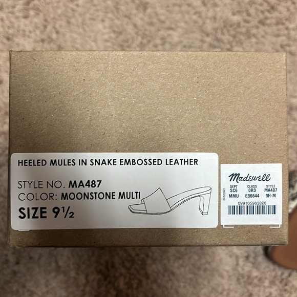 The Monica Mule in Snake Embossed Leather by Madewell - Picture 3 of 4